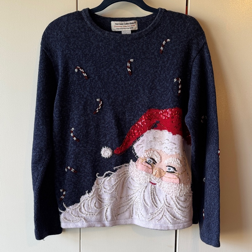 Heirloom Collectables Christmas Collection 2004 novelty Santa Sweater